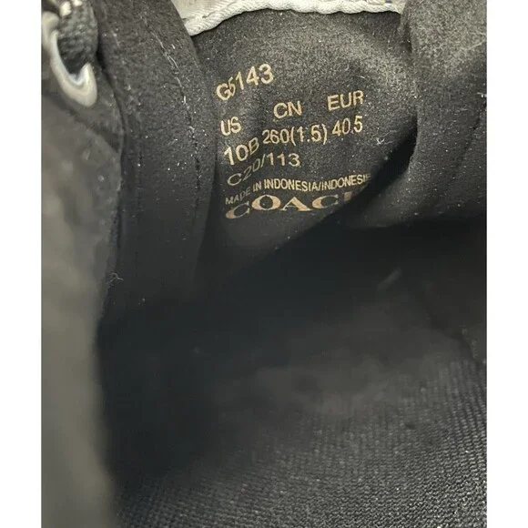 Coach Citysole  Runner Women’s Size 10 B Black White Sneakers Shoes Lace Up - Picture 11 of 12